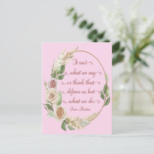 Det är vad vi gör Jane Austen Quote Postcard Vykort