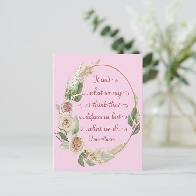 Det är vad vi gör Jane Austen Quote Postcard Vykort (Stående Fram)