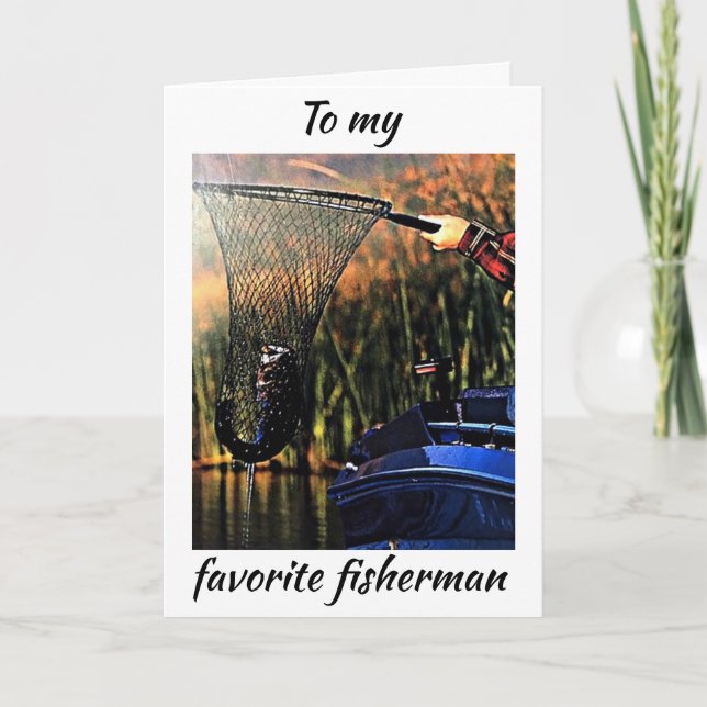 DET ÄR VALENTINS DAG *MY FAVORITE FISHERMAN** KORT (Framsida)