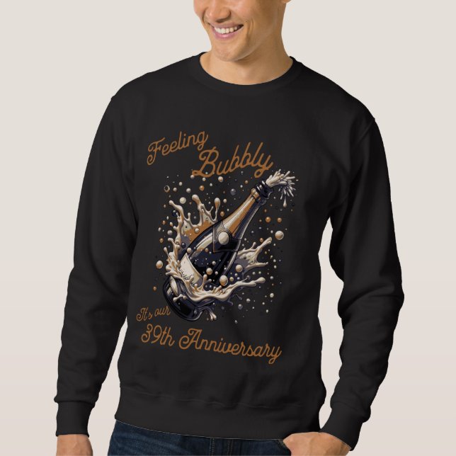 Det är vår 39:e Bröllop-årsdag Champagne Toast Lång Ärmad Tröja (Framsida)