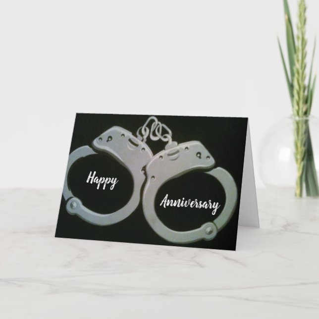DET ÄR VÅR "ANNIVERSARY" OCH DU ÄR "UNDER ARREST! KORT (Framsida)