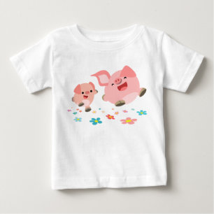 Det är Vår!!-Två Cute Tecknad Grisar Infant T-Shir T-shirt