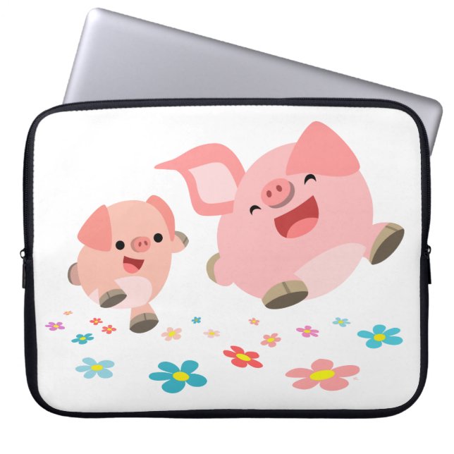 Det är Vår!!-Två Cute Tecknad Laptop sleeve (Framsidan)