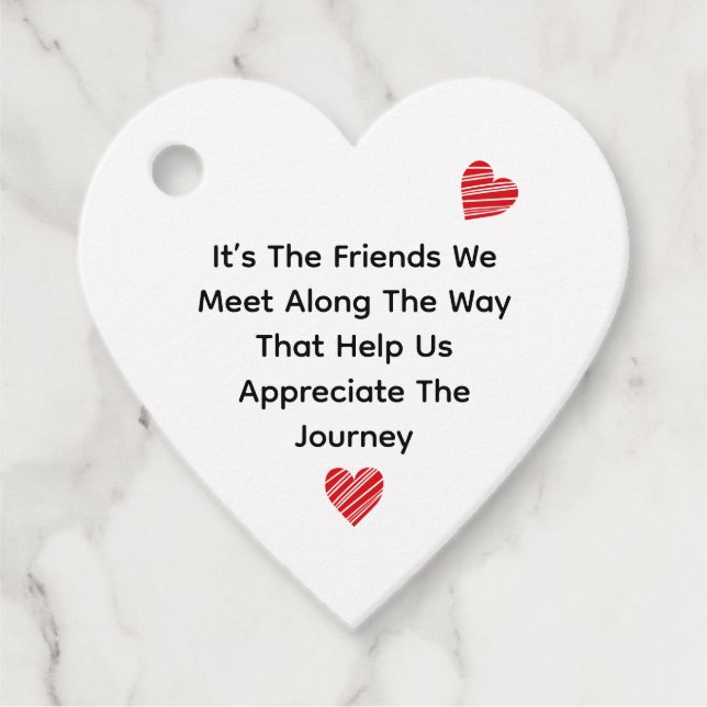 Det är våra vänner vi möts längs vägen gåvor etiketter (Framsida)