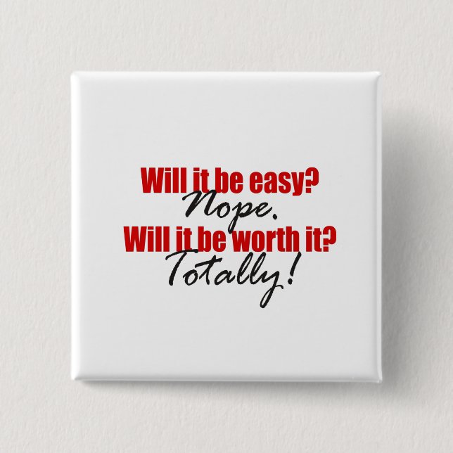 Det är värt det! knapp (Framsida)
