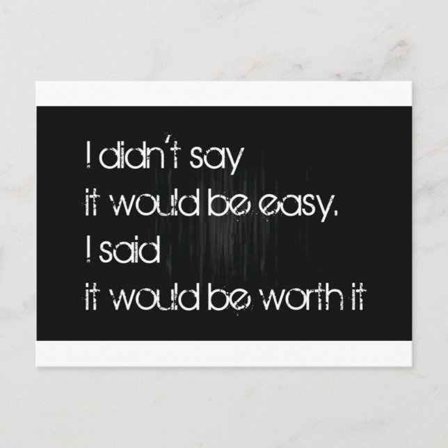 Det är värt det vykort (Framsida)