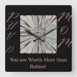 Det är värt mer än muskler på Rubies Square Fyrkantig Klocka