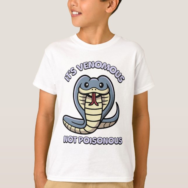 Det är Venomous, inte Poisonous! Tecknad för akut  T Shirt (Framsida)