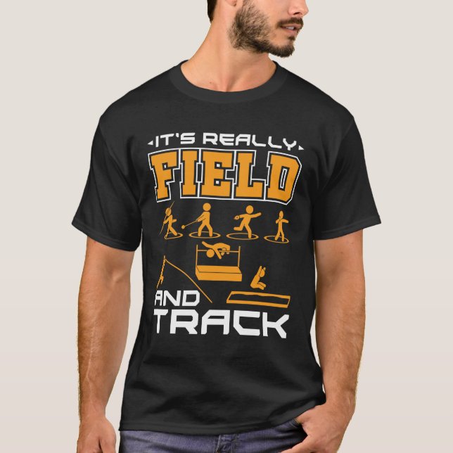 Det är Verkligen och Jumperna Track Thrower  T Shirt (Framsida)