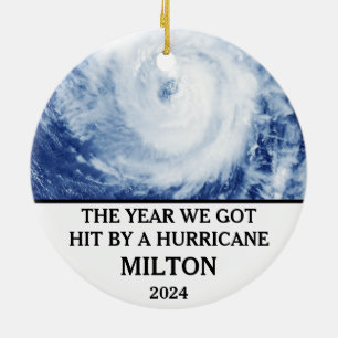 Det år vi har slå av en orkan Milton 2024 Julgransprydnad Keramik