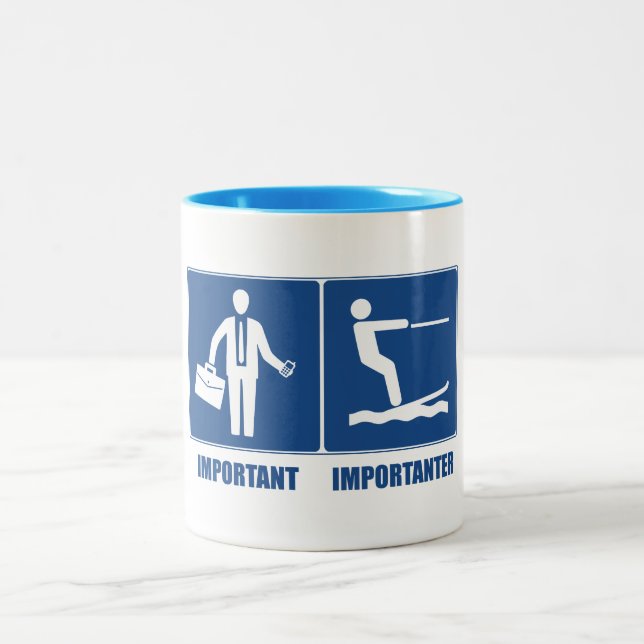 Det är viktigt att arbeta, att hoppa över Vatten ä Två-Tonad Mugg (Center)