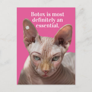 Det är viktigt att ha en lätt tvättad katt- botox vykort