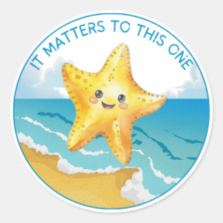 Det är viktigt för den här, Starfish Story. Runt Klistermärke