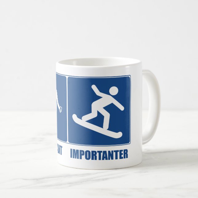 Det är viktigt med arbete, eftersom det är viktigt kaffemugg (Framsida höger)