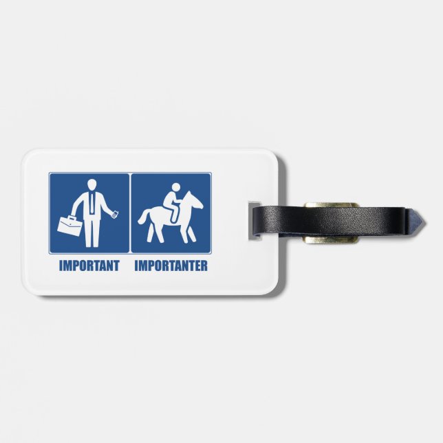 Det är viktigt med arbete, hästar är viktiga bagagebricka (Baksida Vågrät)