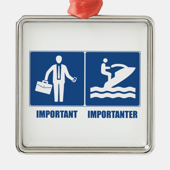 Det är viktigt med arbete, Jet är viktigt att hopp Julgransprydnad Metall (Framsidan)