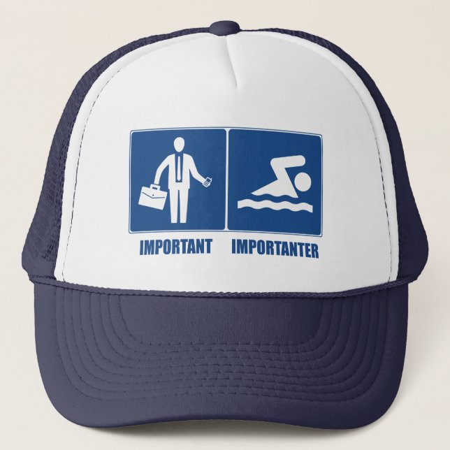 Det är viktigt med arbete, simning är viktigt keps (Framsida)