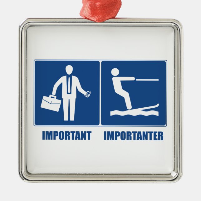 Det är viktigt med arbete, Vatten är viktigt att h Julgransprydnad Metall (Framsidan)