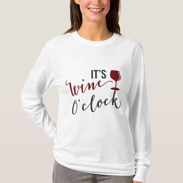 Det är vin när kvinnor dricker t-shirt (Framsida)