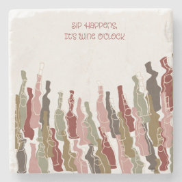 Det är Vin O'Clock Marble Underlägg