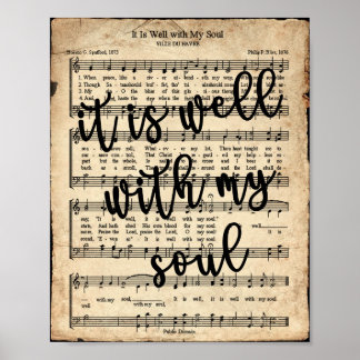 Det är Vintage Hymn Poster