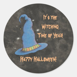 Det är vintertid på år Halloween Runt Klistermärke
