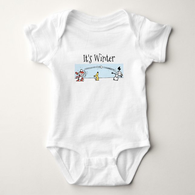 Det är Winter Baby Bodykostym T Shirt (Framsida)