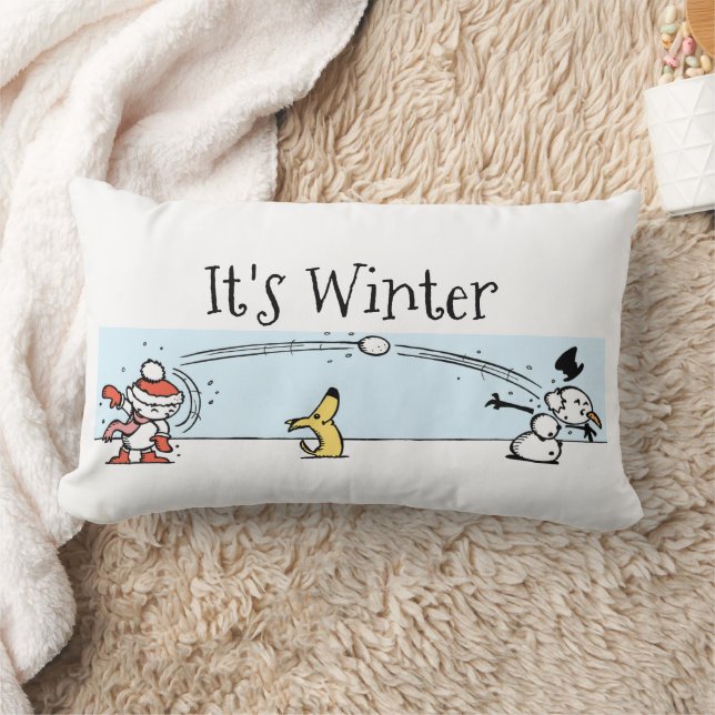 Det är Winter Lumbarkudde (Filt)