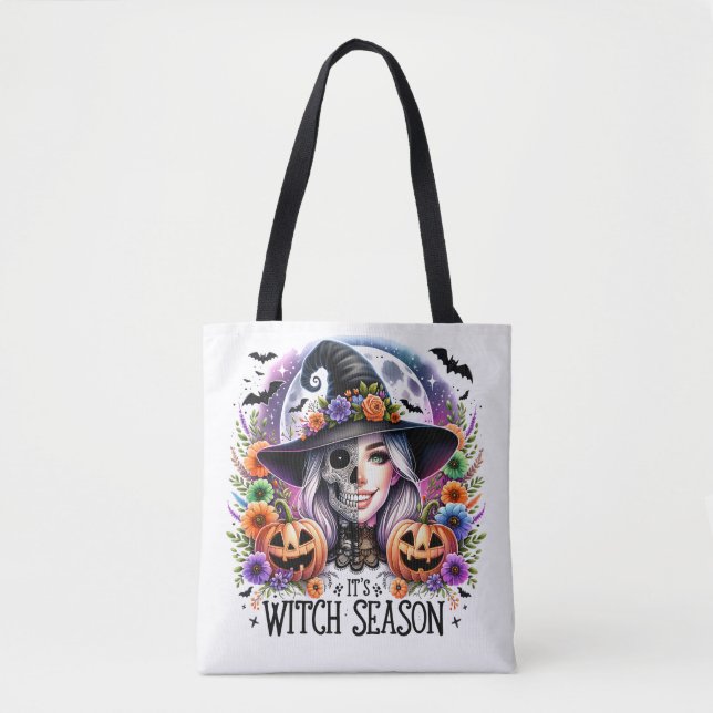 Det är Witch Season Halloween Totebag Tygkasse (Framsida)