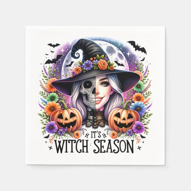 Det är Witch Season Party Napkin Pappersservett (Framsidan)