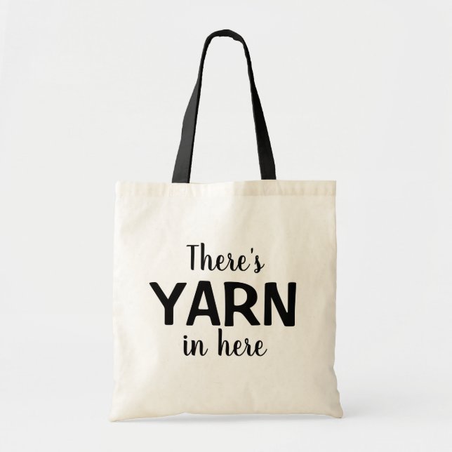 Det är YARN här Knitting Crochet Tygkasse (Framsidan)