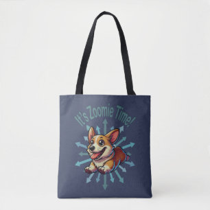 Det är Zoomie-tid Corgi Tygkasse