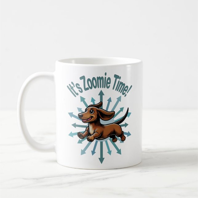 Det är Zoomie Tid Dachshund Kaffemugg (Vänster)