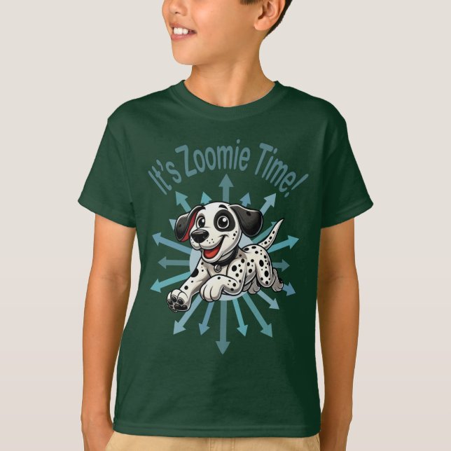Det är Zoomie-tid Dalmatiner T Shirt (Framsida)