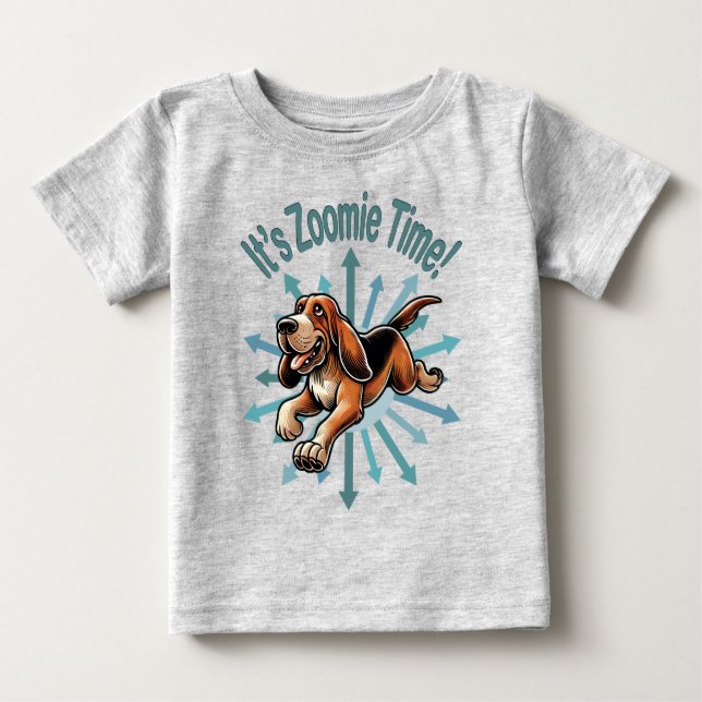 Det är Zoomie Tid Hound Dog T Shirt (Framsida)