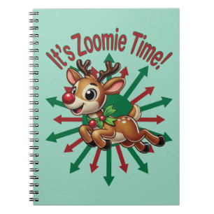 "Det är Zoomie-tid! Julens renar" Anteckningsbok