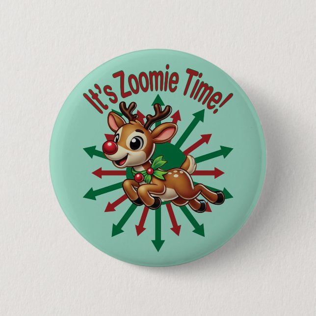 "Det är Zoomie-tid! Julren Knapp (Framsida)