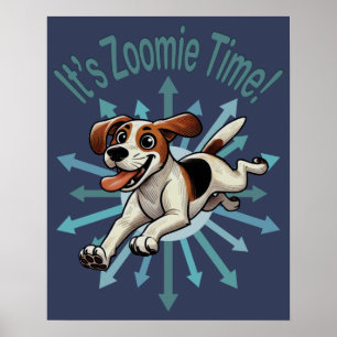 Det är Zoomie-tid Medelstor Beagleblandning Poster