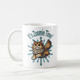 Det är Zoomie-tid Norsk Skogkatt Kaffemugg