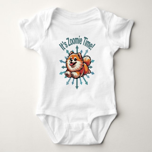 Det är Zoomie-tid Pomeranian T Shirt (Framsida)