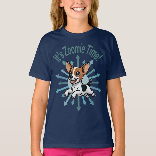Det är Zoomie-tid Rat Terrier T Shirt (Framsida)