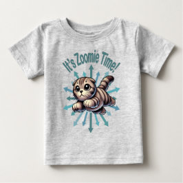 Det är Zoomie-tid Scottish Fold Katt T Shirt