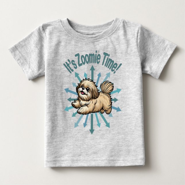 Det är Zoomie-tid Shih Tzu T Shirt (Framsida)