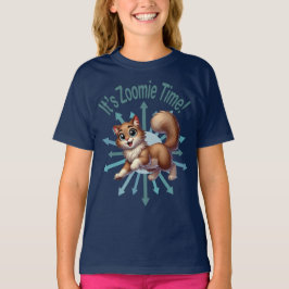 Det är Zoomie-tid Söt Brun & Vit Katt T Shirt