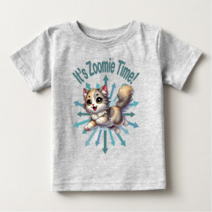 Det är Zoomie-tid Söt trefärgad katt T Shirt