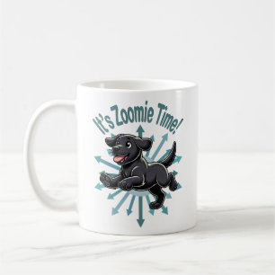 Det är Zoomie-tid Svart Labrador Kaffemugg