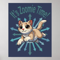 Det är Zoomie-tid Tan Tvåfärgad Katt