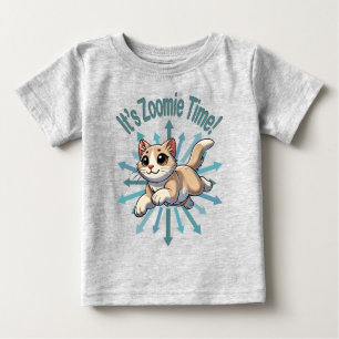 Det är Zoomie-tid Tan Tvåfärgad Katt T Shirt