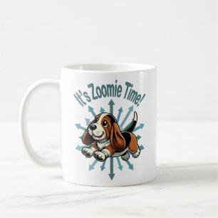 Det är Zoomie Time Basset Hound Kaffemugg