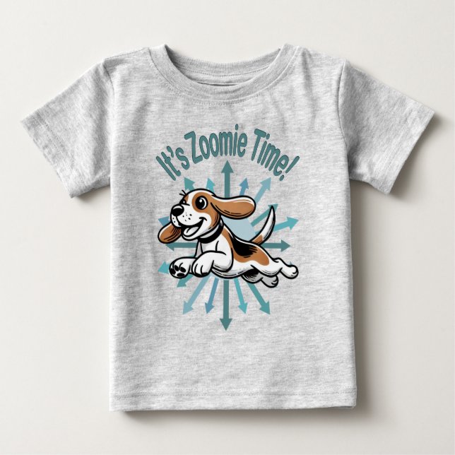 Det är Zoomie Time Beagle T Shirt (Framsida)
